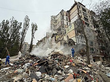 Ракетный удар по жилому дому в Киеве