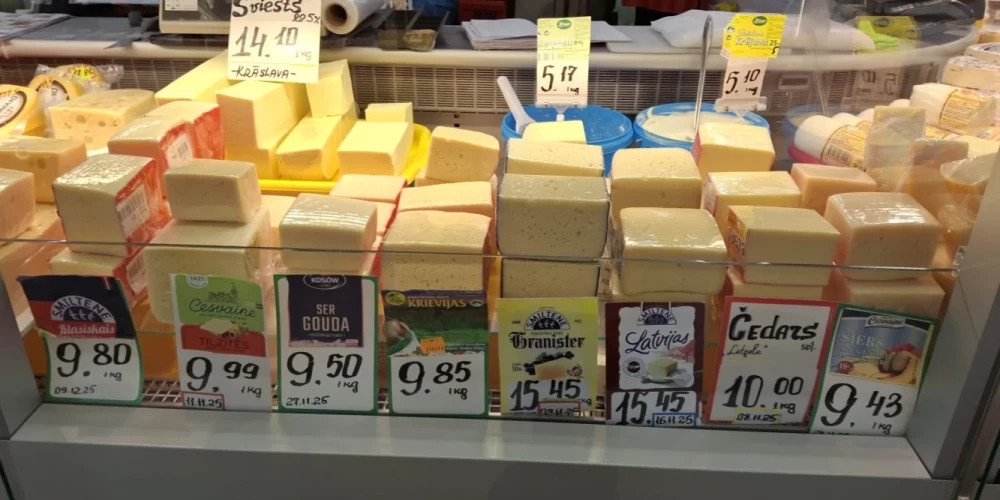 Цены на сыр в Латвии превышают стоимость мяса на Центральном рынке