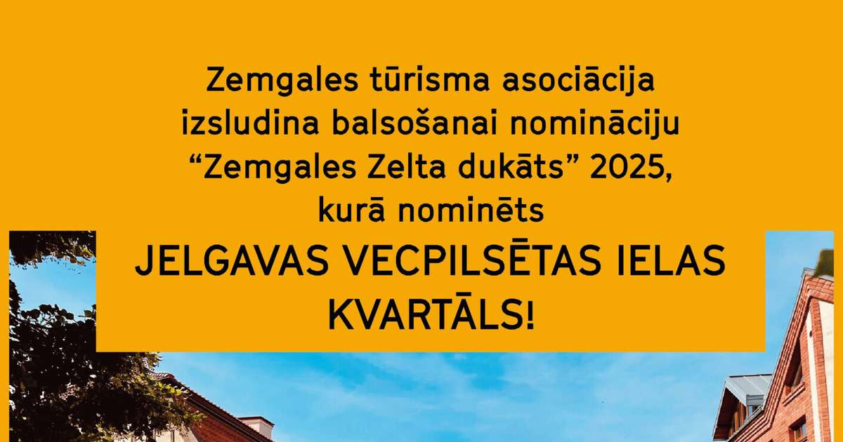 Квартал улицы Вецпилсетас в Елгаве номинирован на награду «Золотой дукат Земгале 2025»