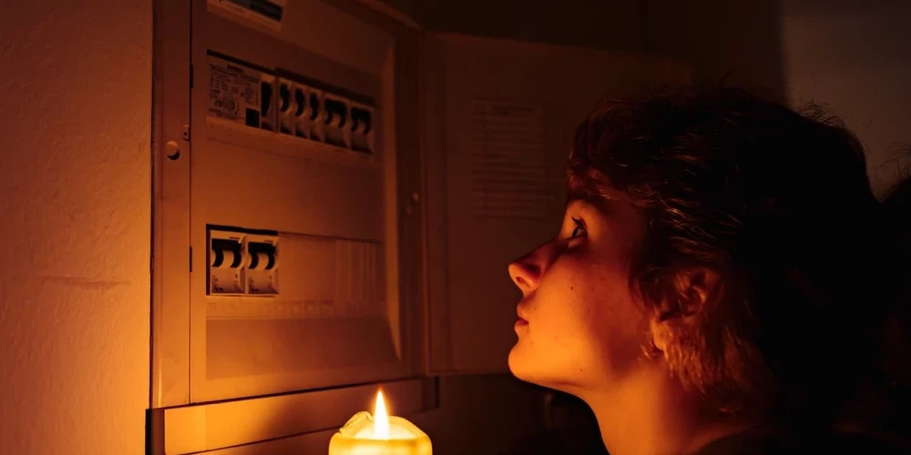 Загадочное отключение электричества в Алуксне оставило город в темноте