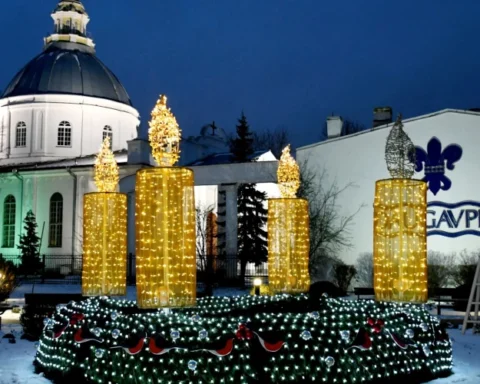 Даугавпилс сохраняет традицию новогодних салютов и праздничных мероприятий