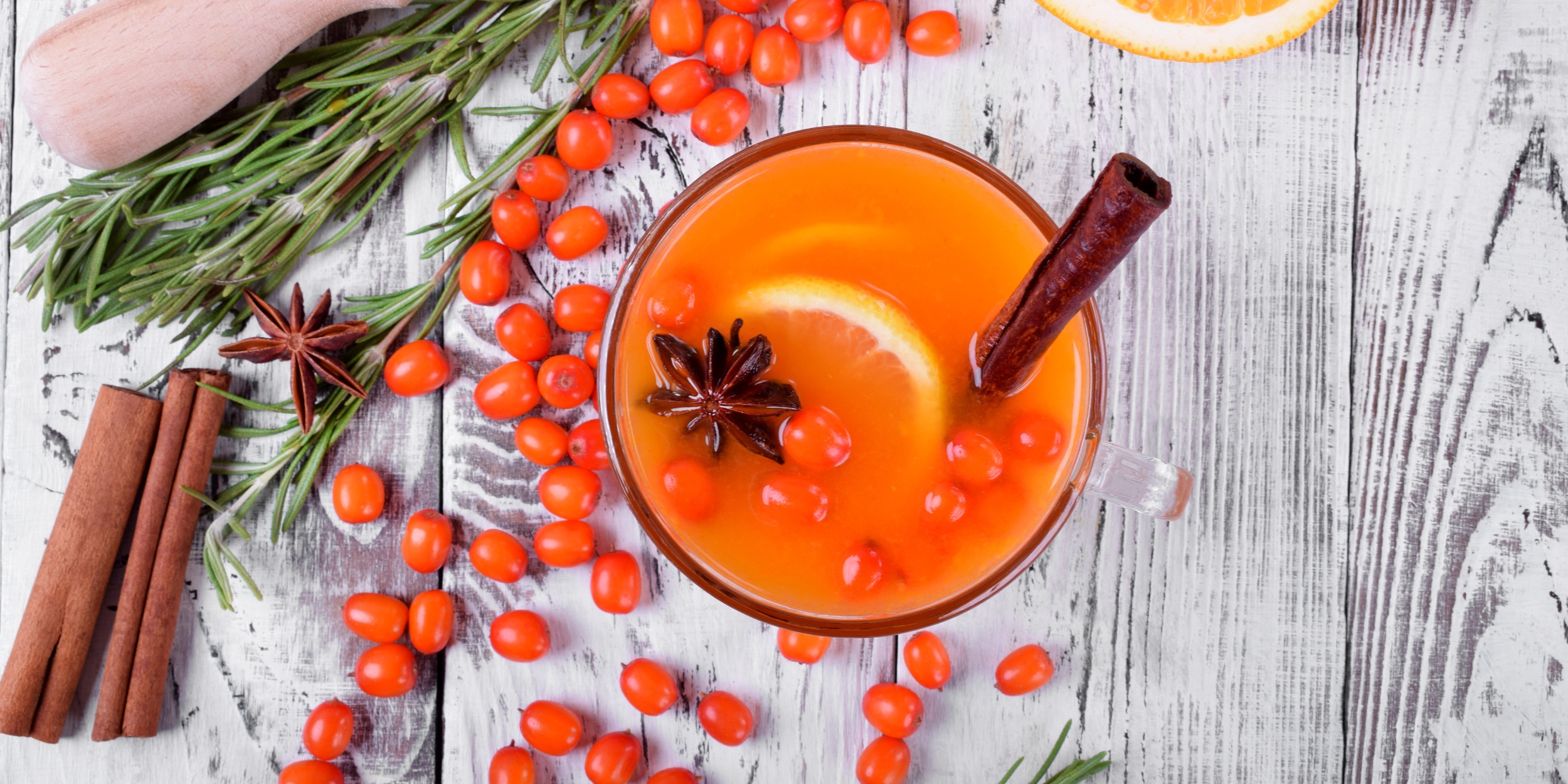 Облепиховый сбитень с апельсином и имбирём