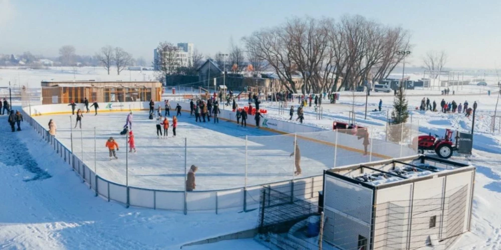 В Елгаве откроется каток на острове Паста уже в этом месяце