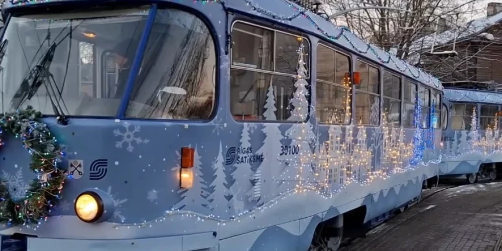 В Риге с 30 ноября начнёт курсировать праздничный трамвай