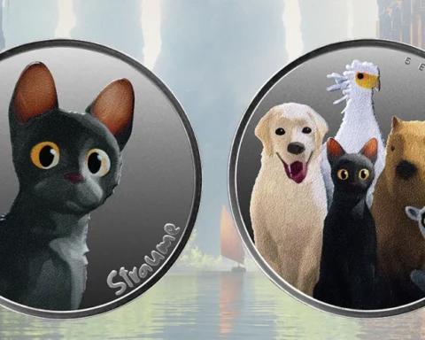 Банк Латвии запускает монету «Поток» за 77 евро, посвящённую фильму-лауреату «Оскара»