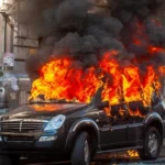 Латвийцев встревожила серия пожаров автомобилей: спасатели объяснили причины горения