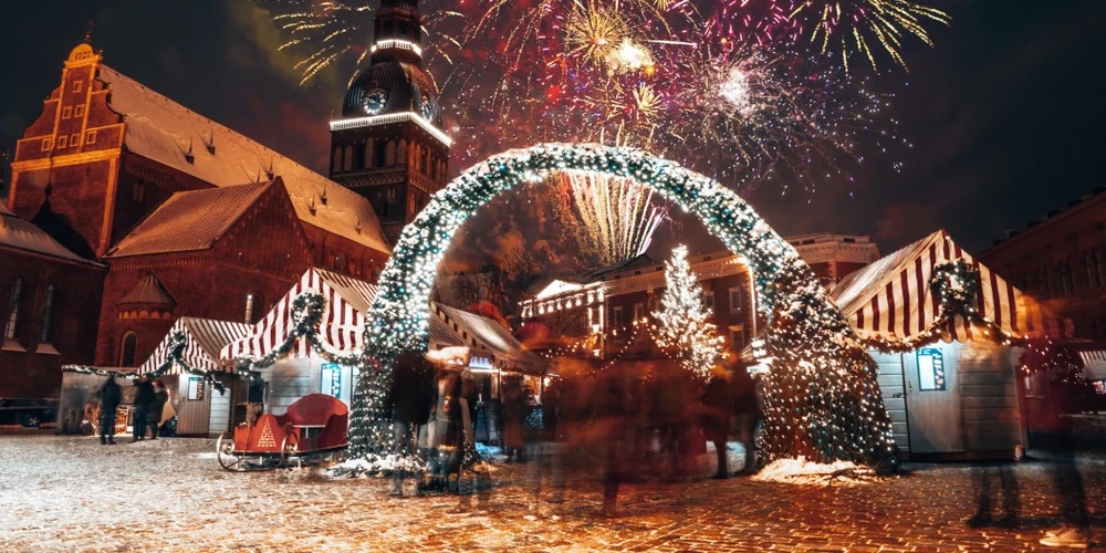 Латвия встречает 2026 год со снегом и холодом