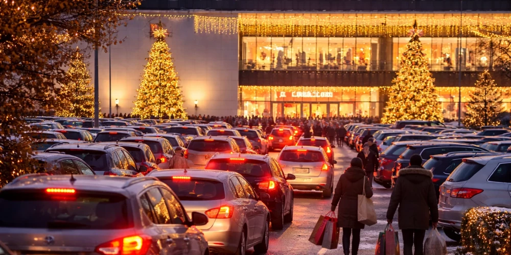 В Риге обсуждают очереди в магазинах и большие пробки в праздничные дни