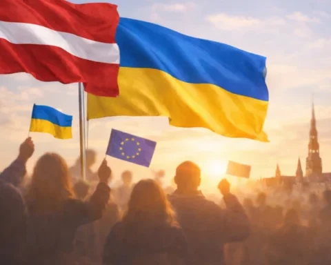 Жители Латвии активнее поддерживают помощь Украине по сравнению со средними показателями ЕС