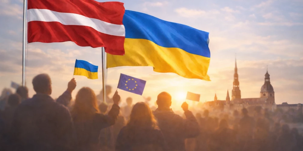 Жители Латвии активнее поддерживают помощь Украине по сравнению со средними показателями ЕС