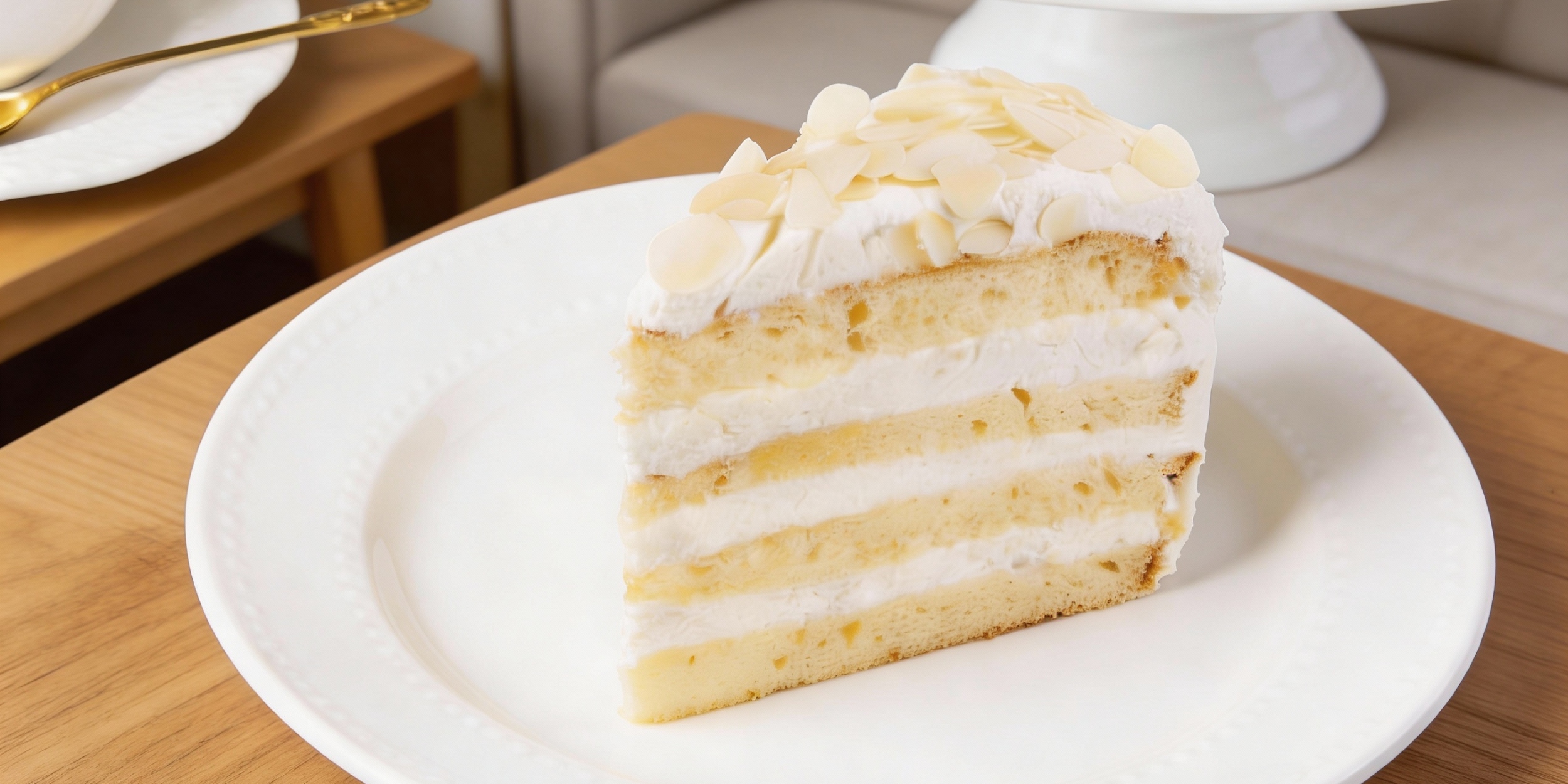 Бисквитный торт «Белый ангел» со сливочным кремом