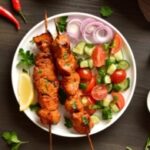 Курица тандури на шпажках, запечённая в духовке