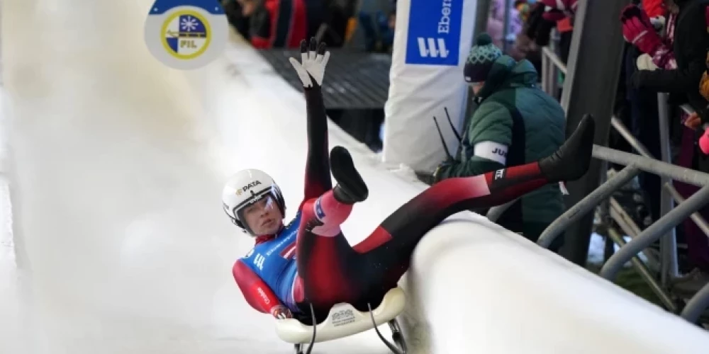 Латвийские саночники не завоевали медалей на этапе Кубка мира в Сигулде