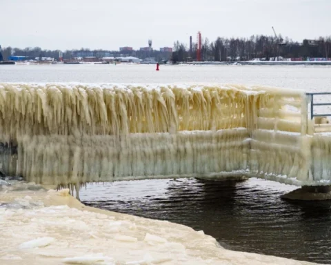 Мангальсальский мол стал ледяным музеем: зимняя сказка у моря