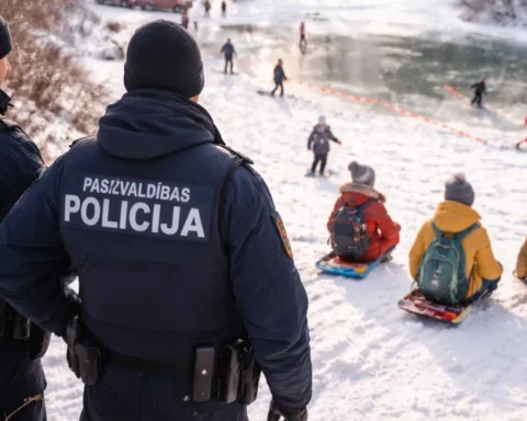 Полиция Даугавпилса обращается к жителям о соблюдении общественного порядка зимой