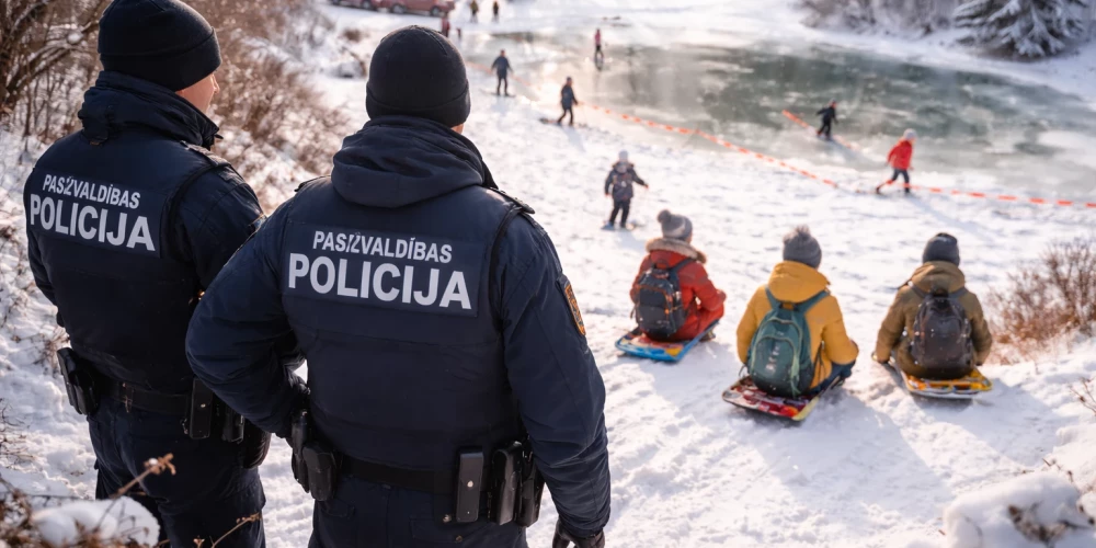 Полиция Даугавпилса обращается к жителям о соблюдении общественного порядка зимой