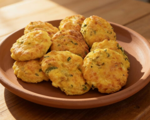 Творожные пирожки с яйцами и сыром для здорового питания