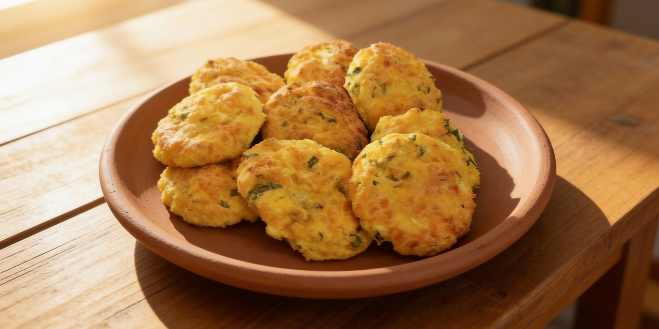 Творожные пирожки с яйцами и сыром для здорового питания