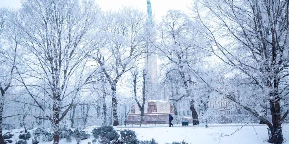 В понедельник в Латвии ожидается снег с приростом покрова на 2-4 см