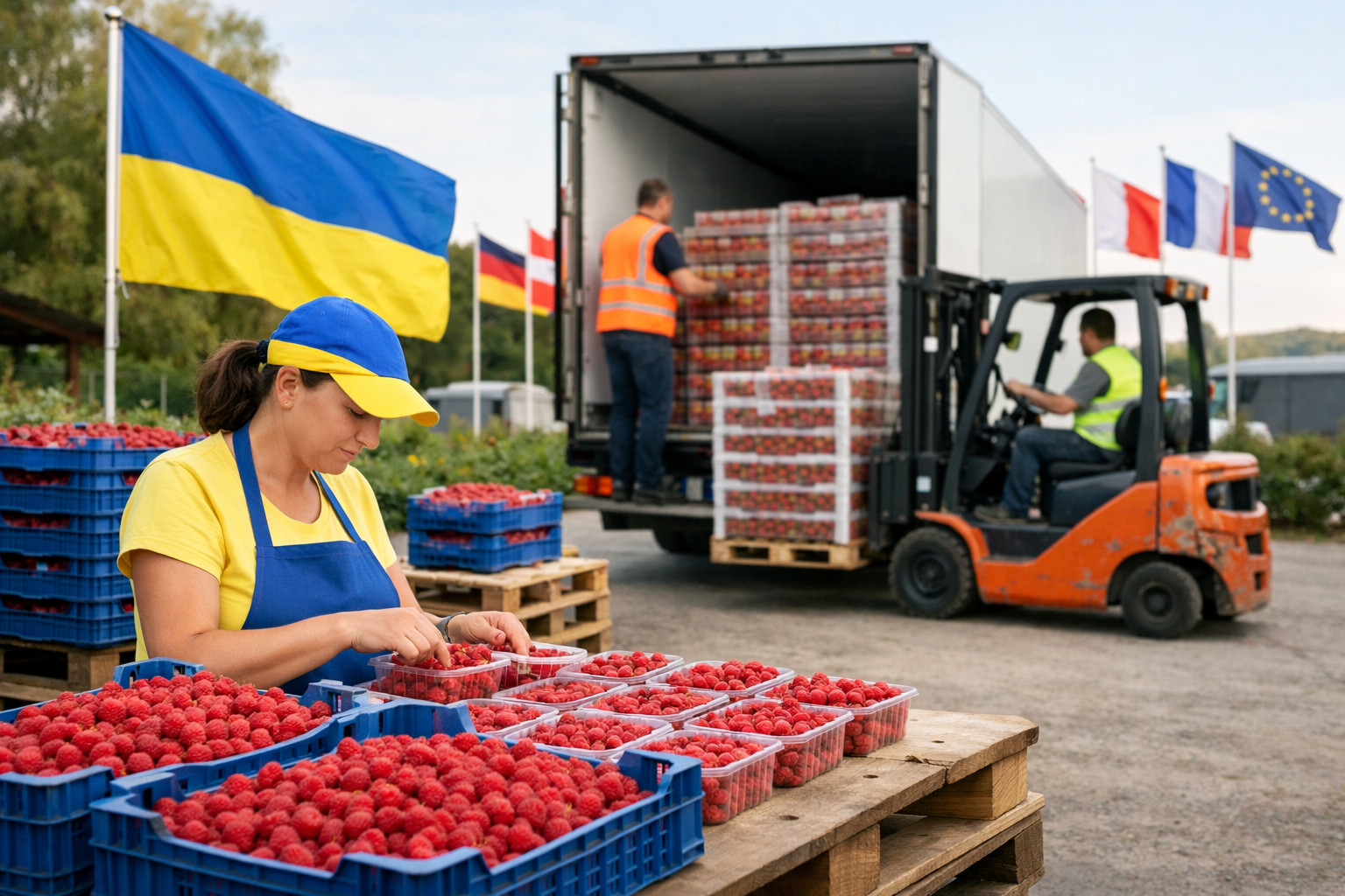 Экспорт украинской малины стабилизирует цены и производственные цепочки в ключевых странах Евросоюза