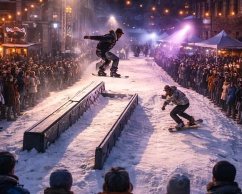Снежный парк откроется в Риге: бесплатный вход и соревнования по сноуборду