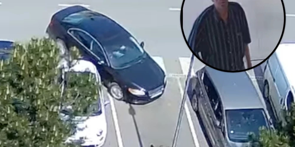 В Латвии разыскивают мужчину, повреждавшего авто у торгового центра