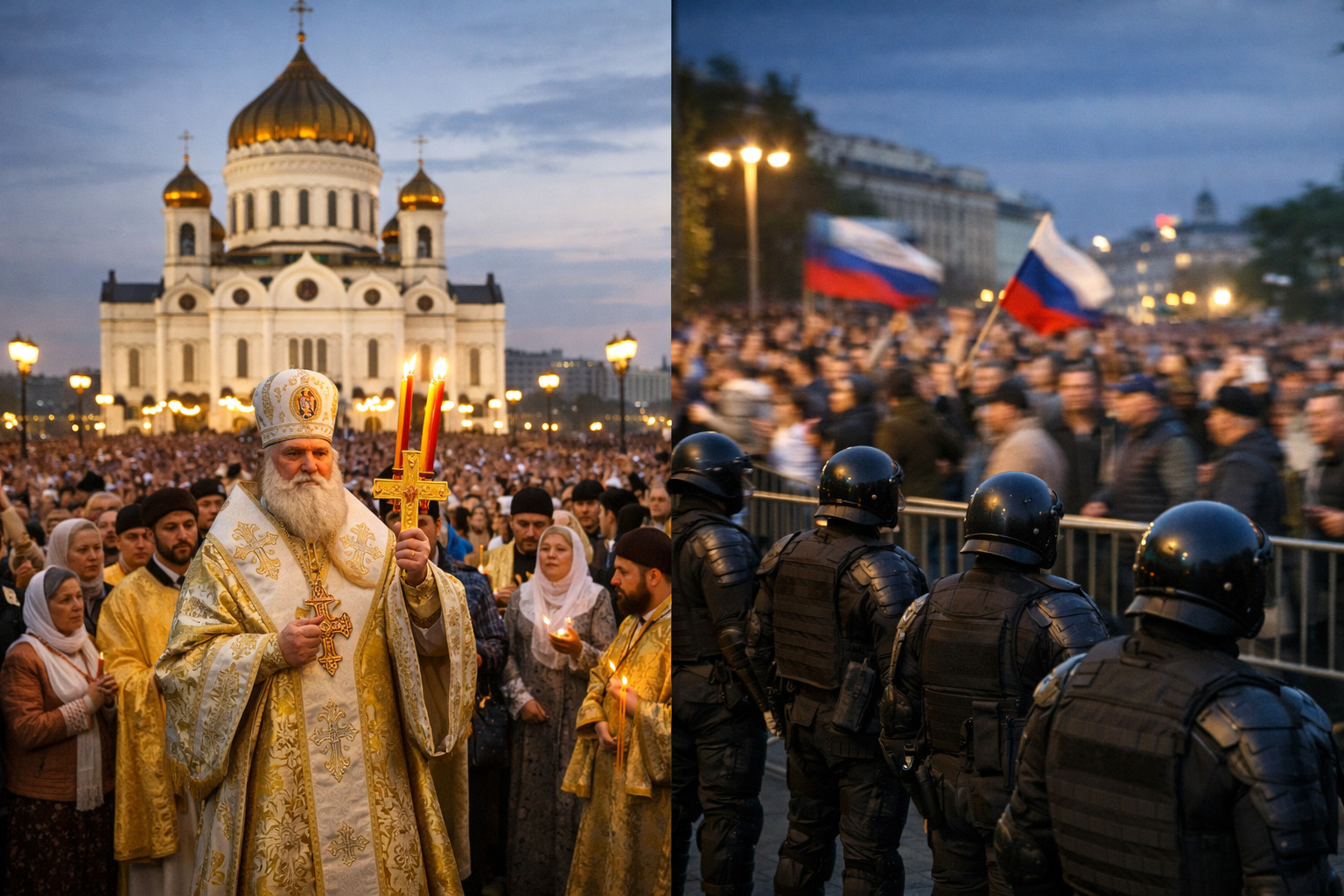 Дифференцированный подход к массовым собраниям в России: религиозные церемонии проходят на фоне ограничений гражданских акций