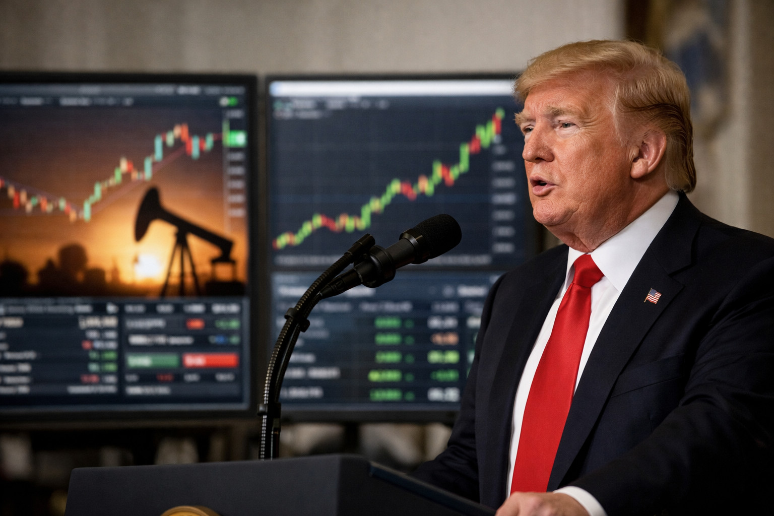 Синхронный всплеск торговли нефтяными и фондовыми фьючерсами предшествовал заявлению Трампа по Ирану