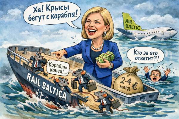 Эвика Силиня: кто ответит за проблемы проекта Rail Baltica и убытки airBaltic?