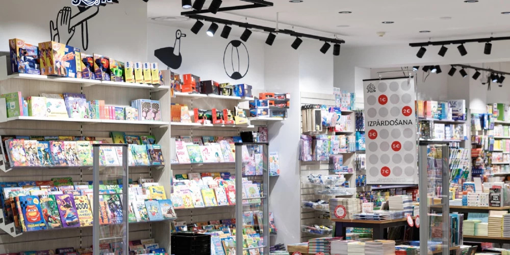Магазин Jānis Roze в Domina Shopping обновился: новые книги и расширенный ассортимент товаров