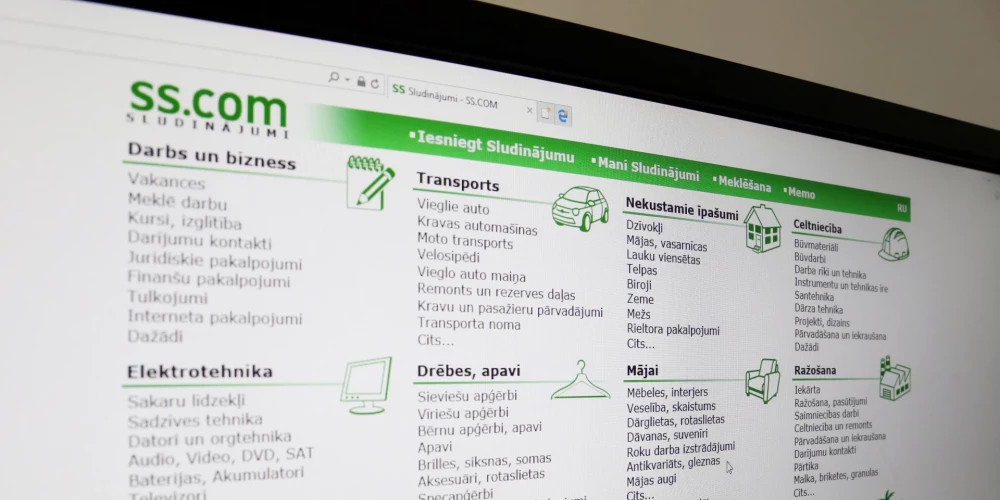 Портал объявлений ss.lv оштрафован на 186 780 евро за злоупотребление рыночным положением