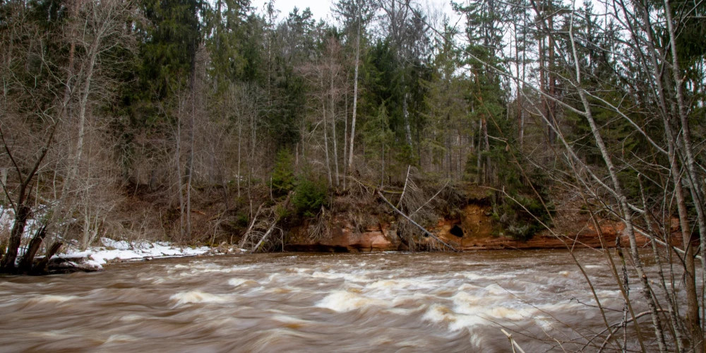 Таяние льда приводит к подъему воды в реках Латвии: ситуация на Гауе и в Сигулде