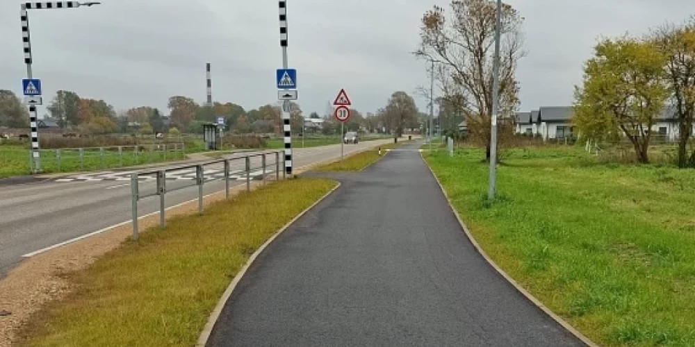 В Марупском крае завершено строительство велосипедной инфраструктуры на маршрутах Рига — Марупе и Рига — Бабите