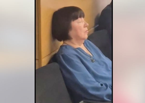 Депутат Рижской думы Лиана Ланга была поймана спящей на заседании