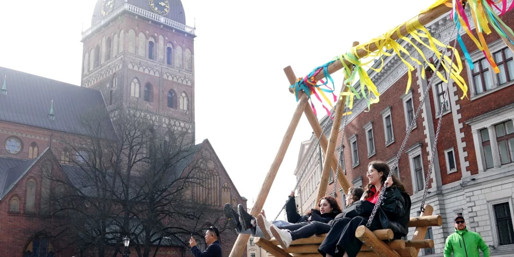 Рига отметила первый день Пасхи с играми и развлечениями для детей