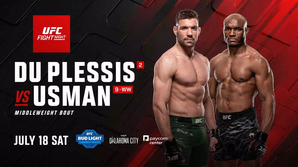 Дрикус Дю Плесси и Камару Усман встретятся в главном бою турнира UFC Fight Night 281 в Оклахоме