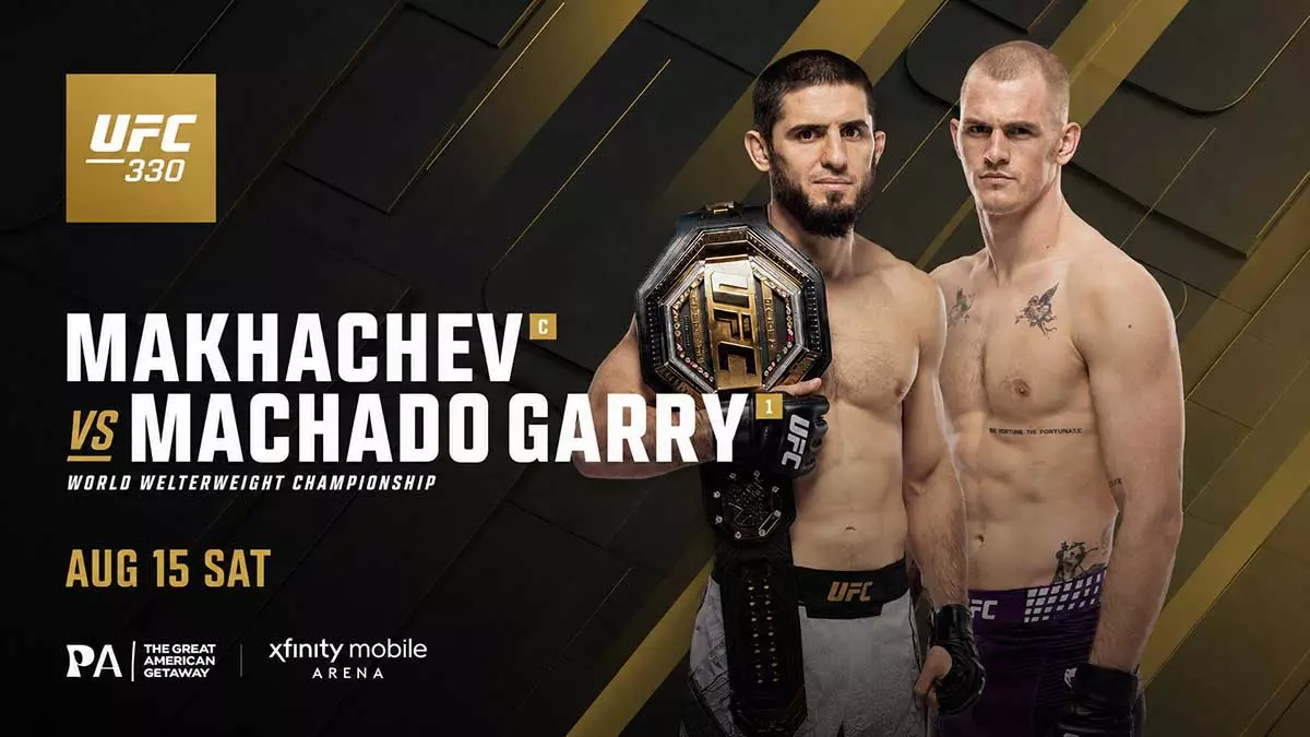 Ислам Махачев и Йен Мачадо Гэрри проведут титульный бой на UFC 330 в Филадельфии