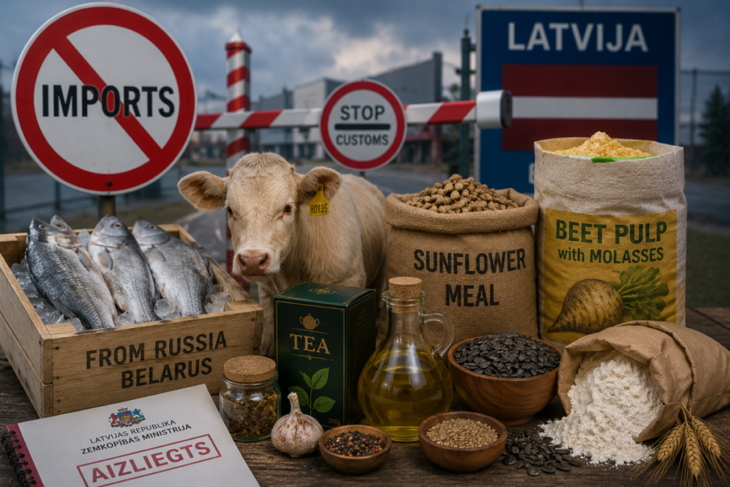 Латвия расширяет запрет на ввоз сельскохозяйственной продукции из России и Беларуси