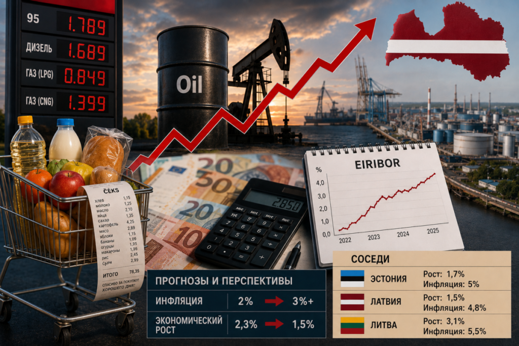 Рост цен на энергоресурсы ожидает Латвию из-за нефтяного кризиса и инфляции