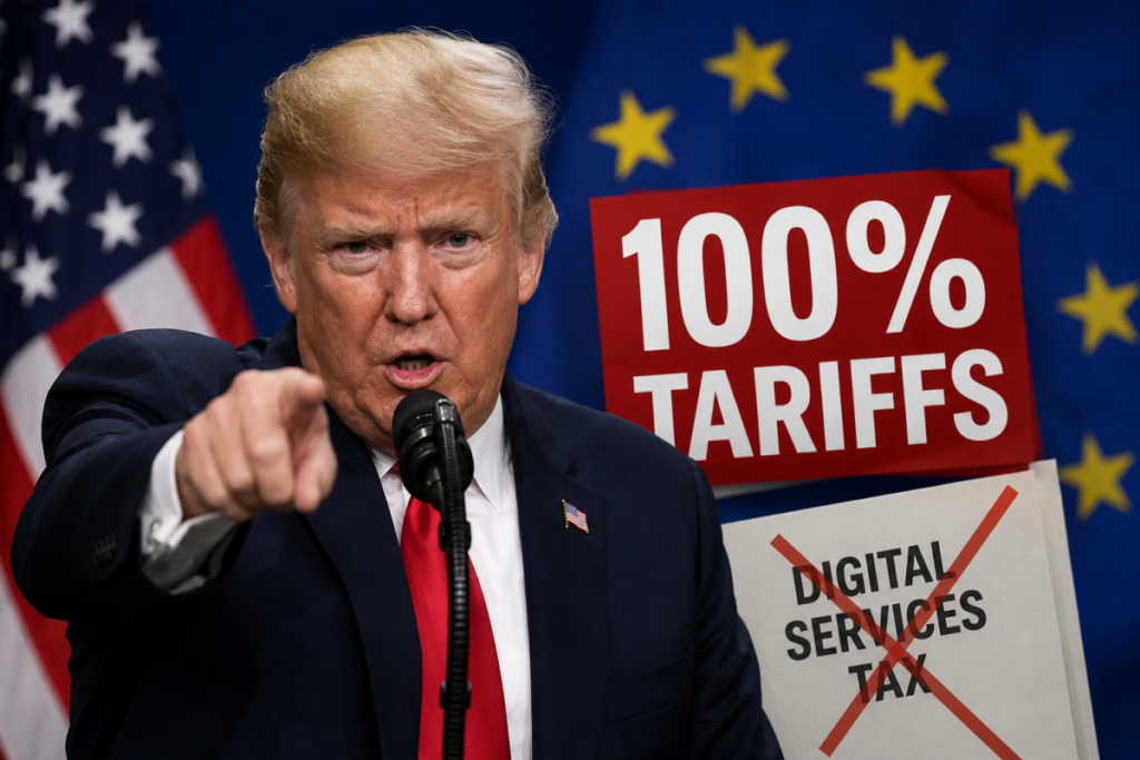 Трамп угрожает ЕС 100%-ными пошлинами на товары за налог на цифровые услуги