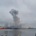 Украинский морской дрон взорвался в порту Румынии после потери управления