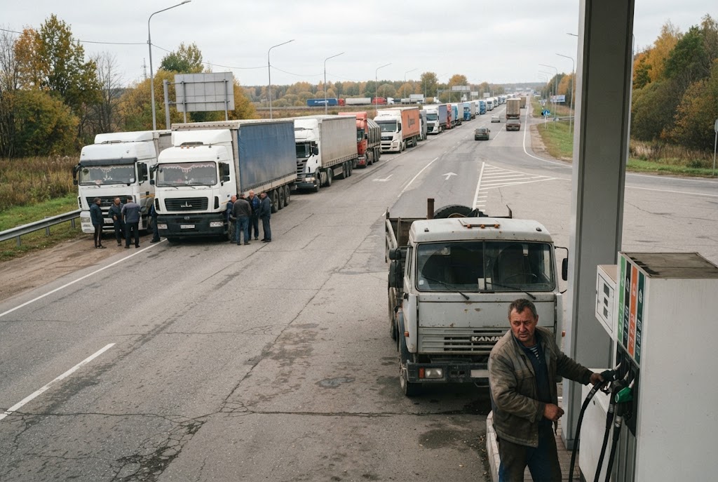 Стоимость автогрузоперевозок в России подскочила почти на треть из-за топливного кризиса
