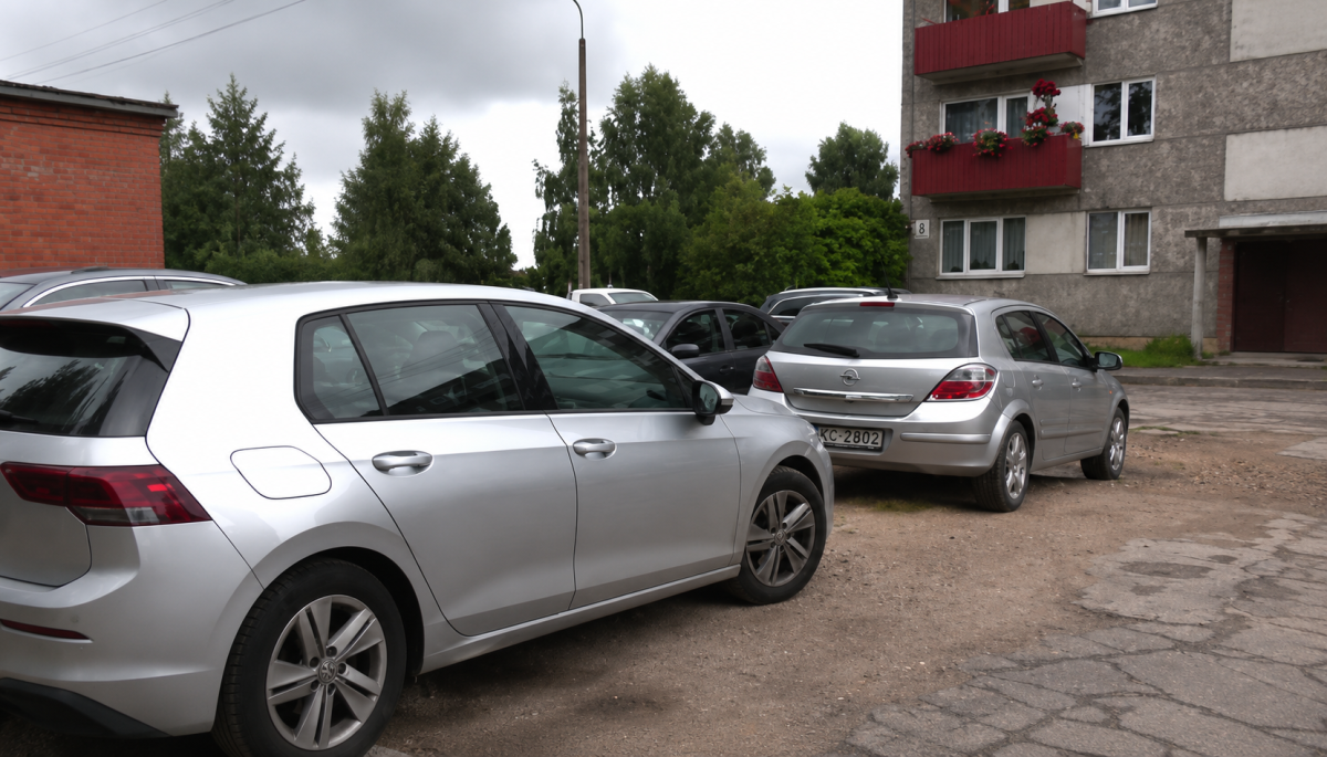 Хулиганы причинили ущерб автомобилям в Екабпилсе, полиция установила их личности