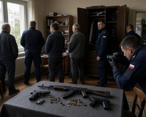 В Варшаве задержали трех граждан России с оружием и боеприпасами