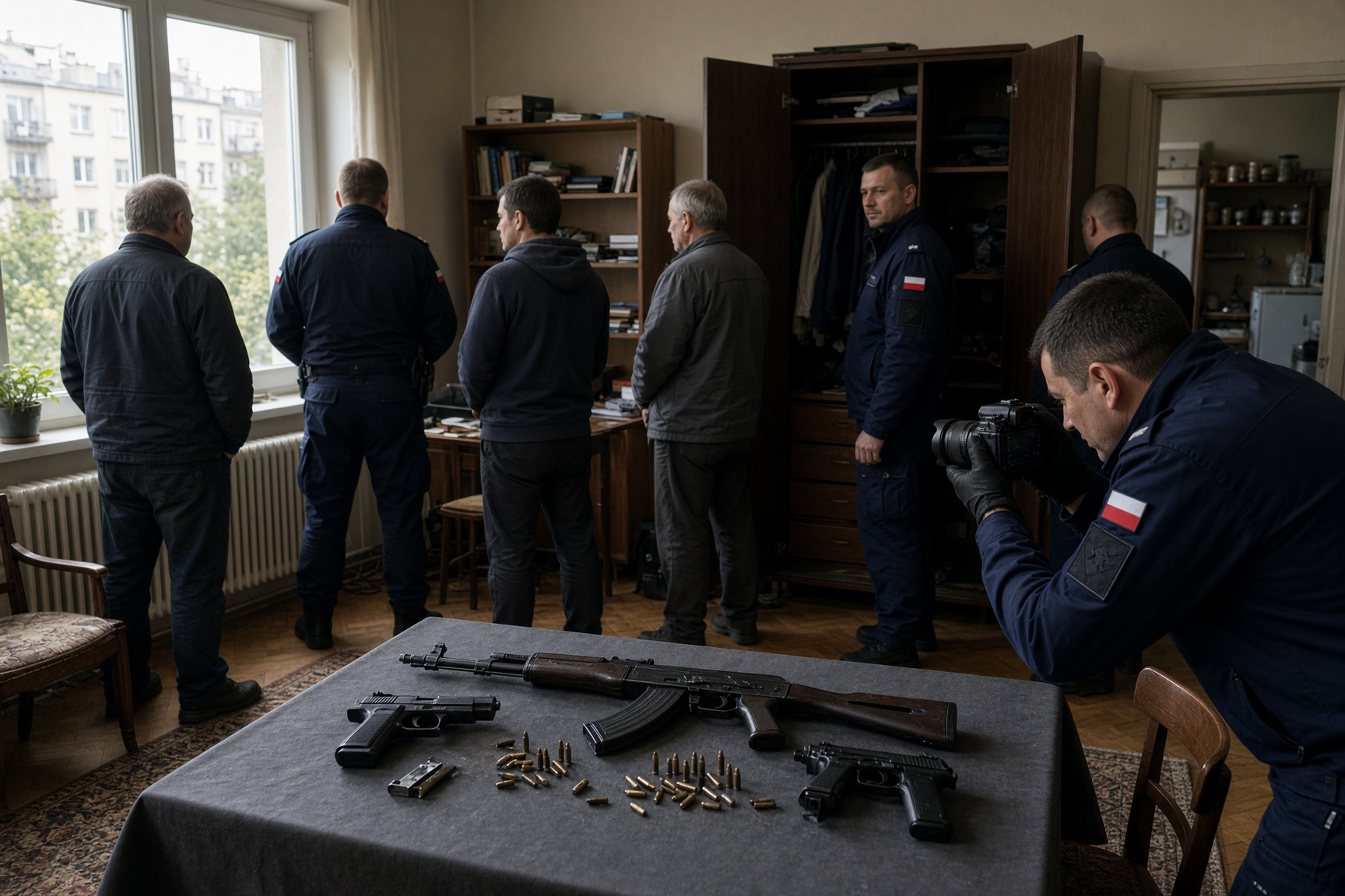 В Варшаве задержали трех граждан России с оружием и боеприпасами