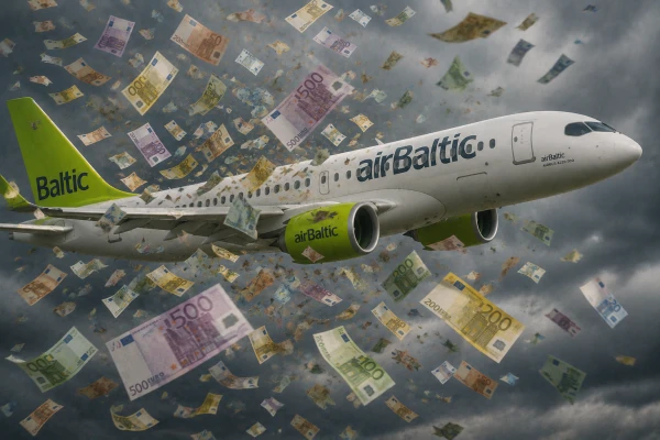 Цена облигаций airBaltic рухнула на 83,5% с начала года, достигая 16 500 евро