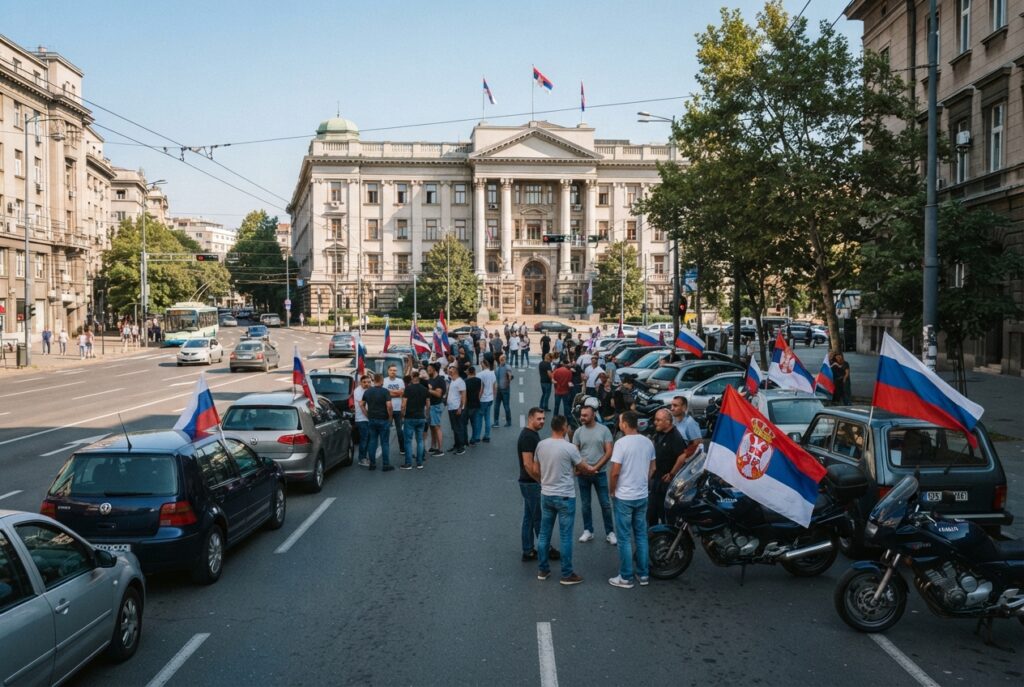 Автопробег в Белграде стал частью пророссийской кампании против курса Сербии в ЕС