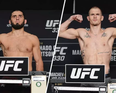 Ислам Махачев и Йен Гэрри успешно весы перед боем на UFC 330 в Филадельфии