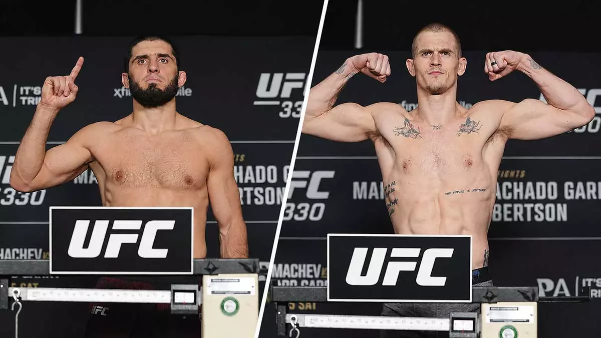 Ислам Махачев и Йен Гэрри успешно весы перед боем на UFC 330 в Филадельфии