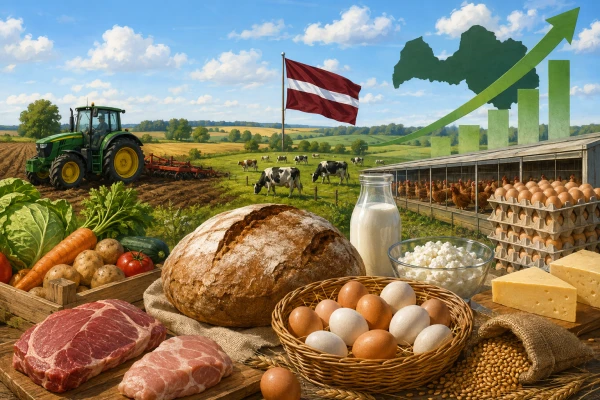 Латвийские фермеры обеспечивают страну лишь на 27% продовольствием из-за низкой производительности